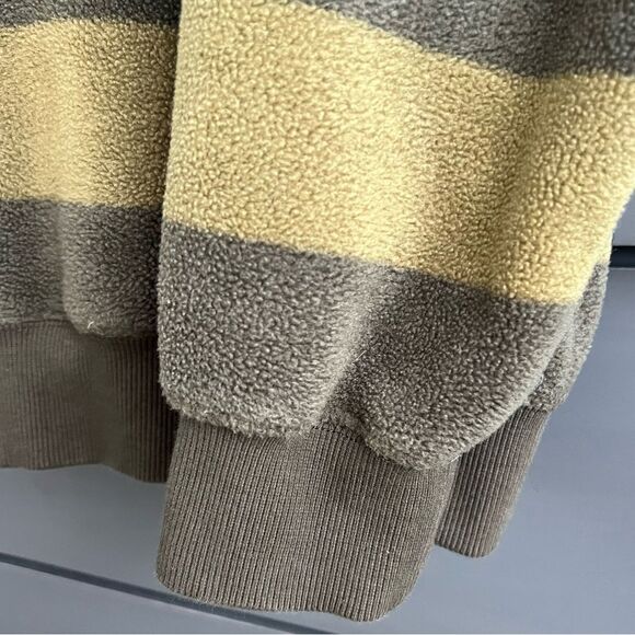 Volcom Large Volcom Throw Exeptions Pullover Hoodie - Fleece Green Striped - Picture 9 of 13